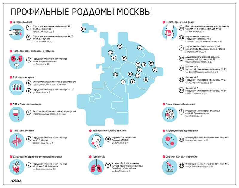 Схема Роддомы Москвы